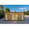 Garage in legno ventilato 6.2x4.2 70mm, lato destro