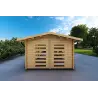 Garage in legno ventilato 6.2x4.2 70mm, retro