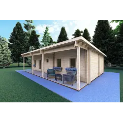 Casa coibentata con ottimo isolamento termico AGATA 75 m² 44/120/44 mm, fronte lato destro