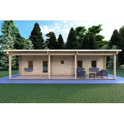 Casa coibentata con ottimo isolamento termico AGATA 75 m² 44/120/44 mm, vista frontale