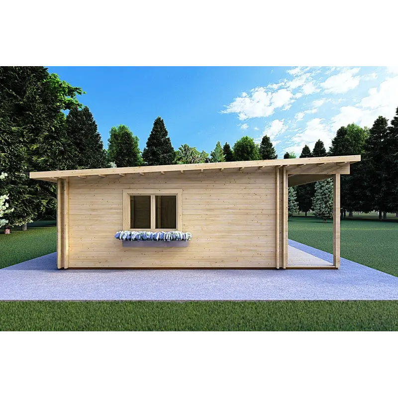 Casa coibentata con ottimo isolamento termico AGATA 75 m² 44/120/44 mm, lato sinistro