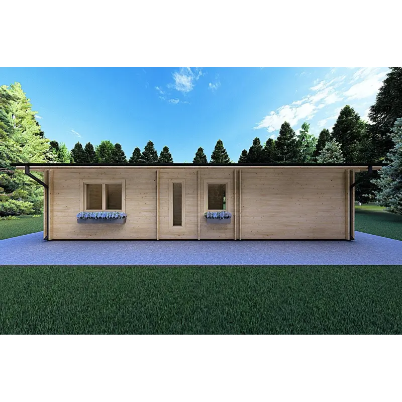Casa coibentata con ottimo isolamento termico AGATA 75 m² 44/120/44 mm, retro
