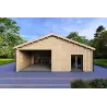 Casa abitabile in legno 180 m² ARYA 60/120/30/40 mm, vista frontale