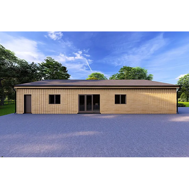 Casa abitabile in legno 180 m² ARYA 60/120/30/40 mm, lato sinistro