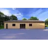 Casa abitabile in legno 180 m² ARYA 60/120/30/40 mm, lato sinistro