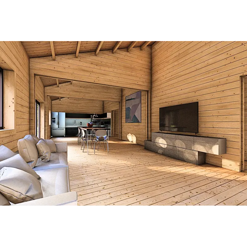 Casa abitabile in legno 180 m² ARYA 60/120/30/40 mm, interno