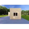 Casa abitabile in legno tetto piano YARA 55 m² 60/120/30/40 mm, lato destro