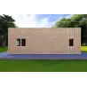 Casa abitabile in legno tetto piano YARA 55 m² 60/120/30/40 mm, retro