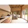 Casa abitabile in legno tetto piano YARA 55 m² 60/120/30/40 mm, interno open space