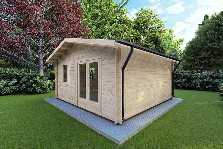 Casetta in legno MATILDE 5x6 44mm, fronte lato