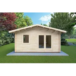 Casetta in legno MATILDE 5x6 44mm, vista frontale