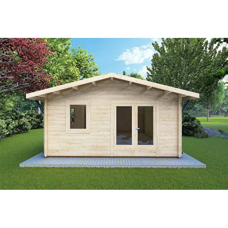 Casetta in legno MATILDE 5x6 44mm, vista frontale