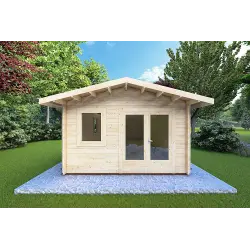 Casetta in legno MATILDE 6x4 44mm, vista frontale