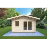 Casetta in legno MATILDE 6x4 44mm, vista frontale