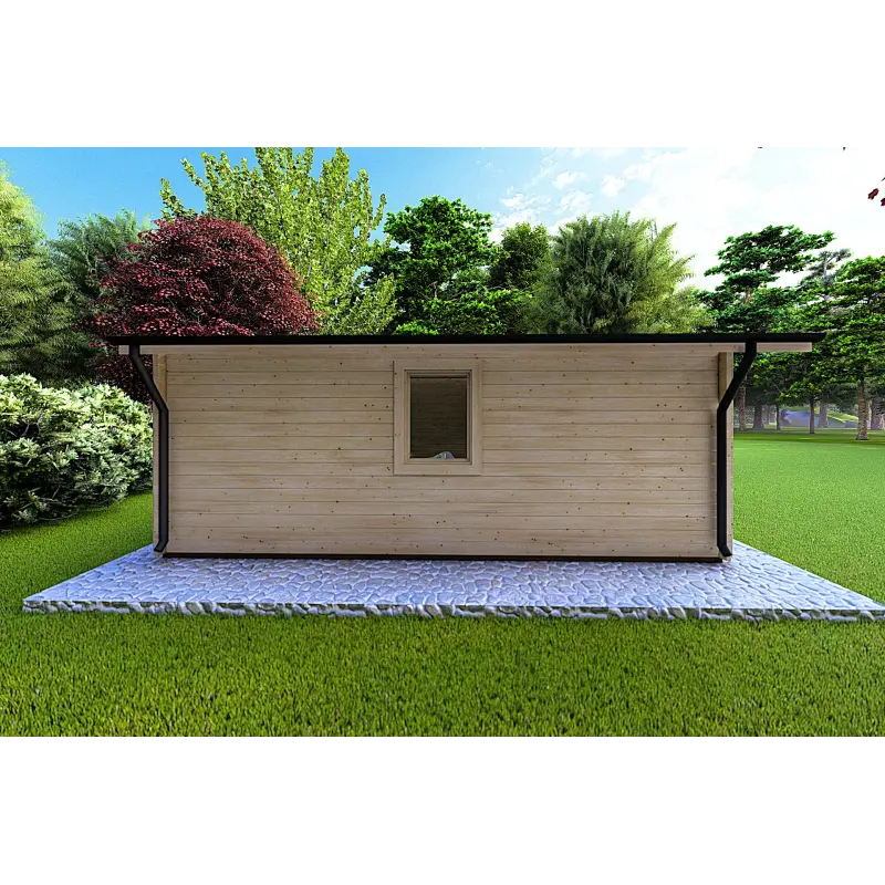 Casetta in legno MATILDE 6x4 44mm, lato sinistro