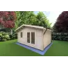 Casetta in legno EMILY 5x4 44mm, fronte lato destro