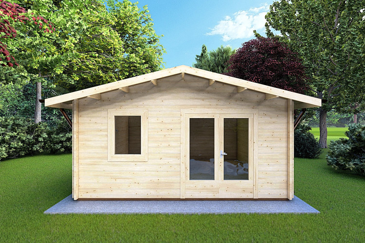 Casetta in legno EMILY 5x4 44mm, vista frontale