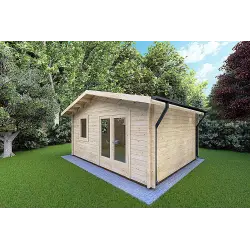 Casetta da giardino EMILY 6x4 44mm, fronte lato destro