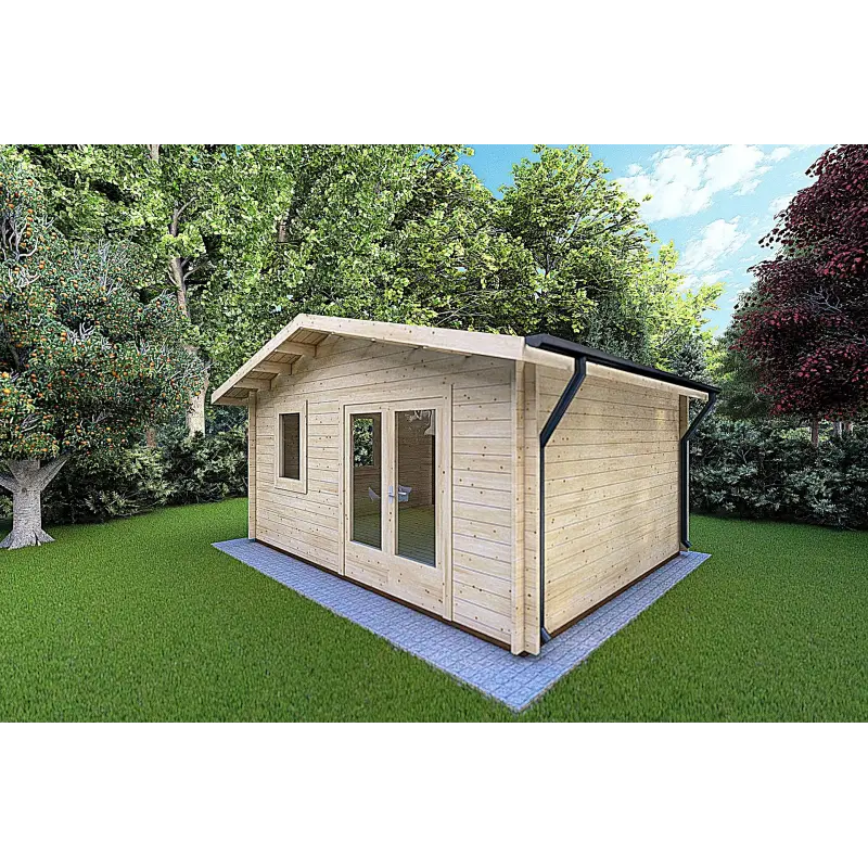 Casetta da giardino EMILY 6x4 44mm, fronte lato destro
