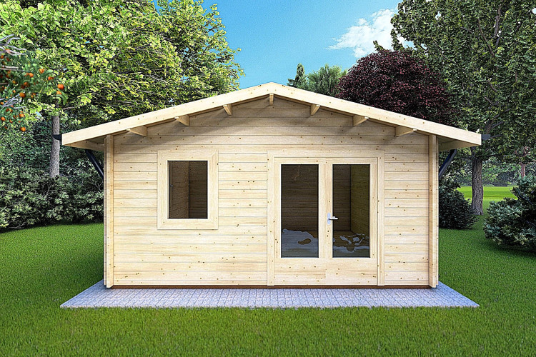 Casetta da giardino EMILY 6x4 44mm, vista frontale