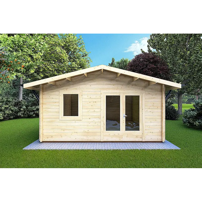 Casetta da giardino EMILY 6x4 44mm, vista frontale