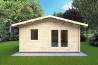Casetta da giardino EMILY 6x4 44mm, vista frontale