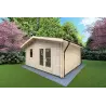 Casa in legno MATILDE 6x6 44mm, fronte lato destro