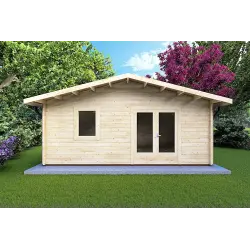 Casetta in legno EMILY 6x3 44mm, vista frontale