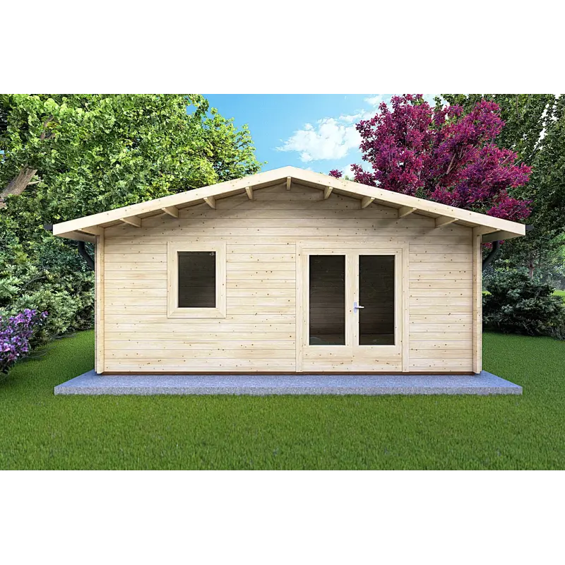 Casetta in legno EMILY 6x3 44mm, vista frontale