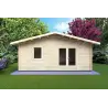 Casetta in legno EMILY 6x3 44mm, vista frontale