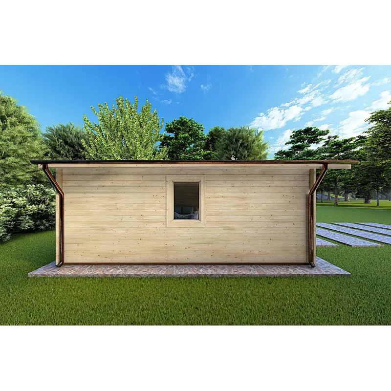 Casa in legno da giardino EMILY 5x6 44mm, lato sinistro