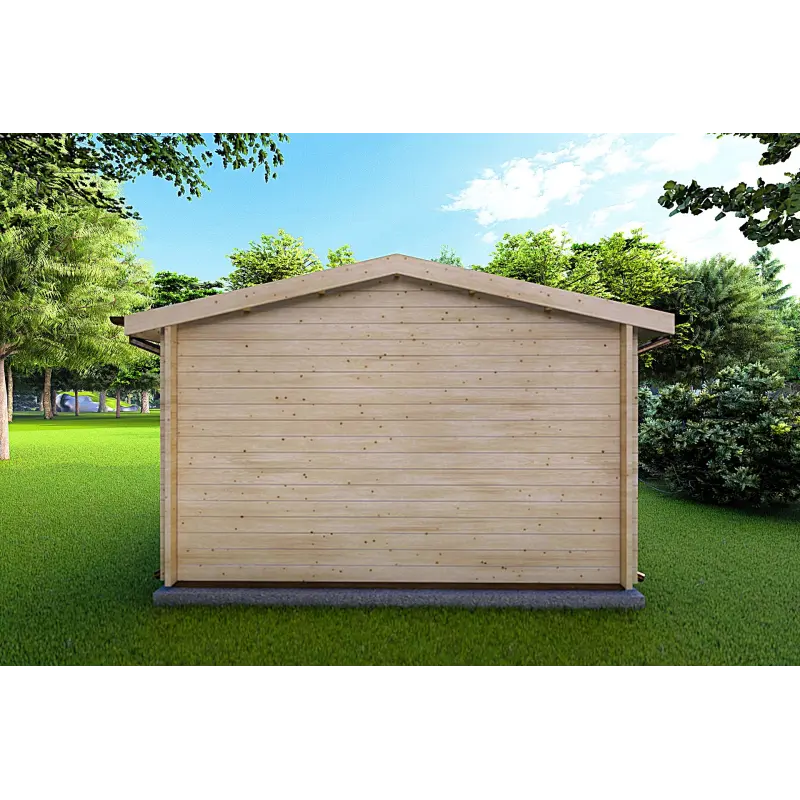 Casa in legno da giardino CHIARA 5x5 44mm, retro