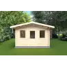 Casa in legno da giardino CHIARA 5x5 44mm, vista frontale
