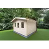 Casa in legno da giardino CHIARA 5x5 44mm, fronte lato destro