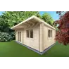 Casa coibentata di legno una stanza ELENA 25 m² 44/100/44 mm, fronte lato destro