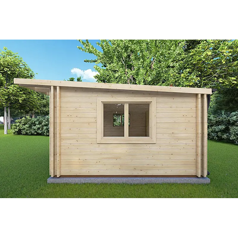 Casa coibentata di legno una stanza ELENA 25 m² 44/100/44 mm, lato destro