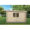 Casa coibentata di legno una stanza ELENA 25 m² 44/100/44 mm, lato destro