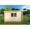 Casa coibentata di legno una stanza ELENA 25 m² 44/100/44 mm, lato sinistro