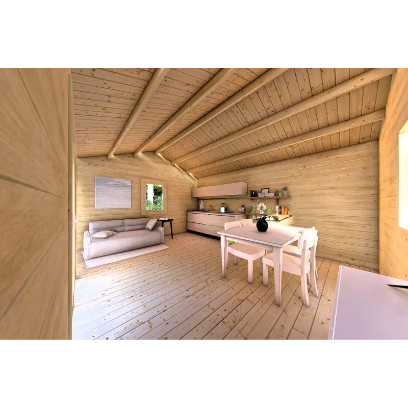 Casa in legno da giardino CLARA 5.2x4.2 44mm, interno