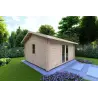 Casa in legno da giardino CLARA 5.2x4.2 44mm, fronte lato sinistro