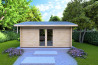 Casa in legno da giardino CLARA 5.2x4.2 44mm, vista frontale