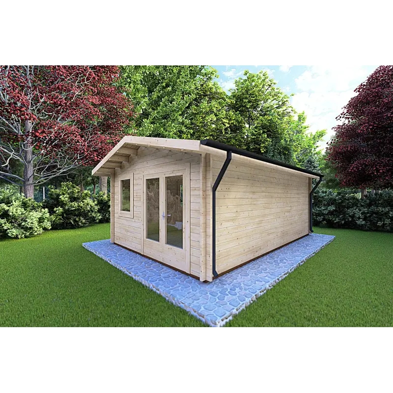 Casetta da giardino MATILDE 6x5 44mm, fronte lato destro