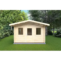 Casetta in legno CHIARA 4x4 44mm, vista frontale