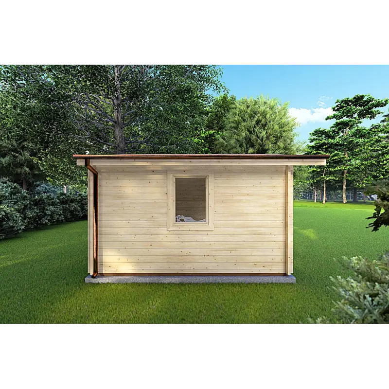 Casetta in legno CHIARA 4x4 44mm, lato sinistro
