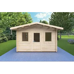 Casetta in legno CHIARA 4x6 44mm, vista frontale