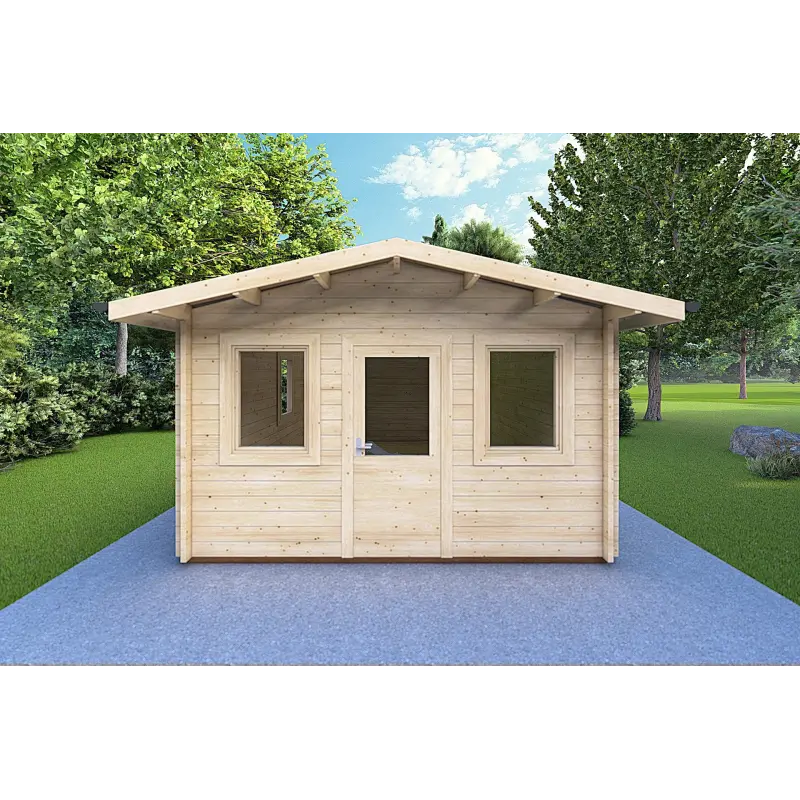 Casetta in legno CHIARA 4x6 44mm, vista frontale