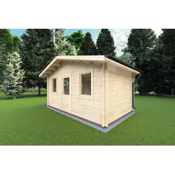 Casetta in legno CHIARA 5x3 44mm, fronte lato destro