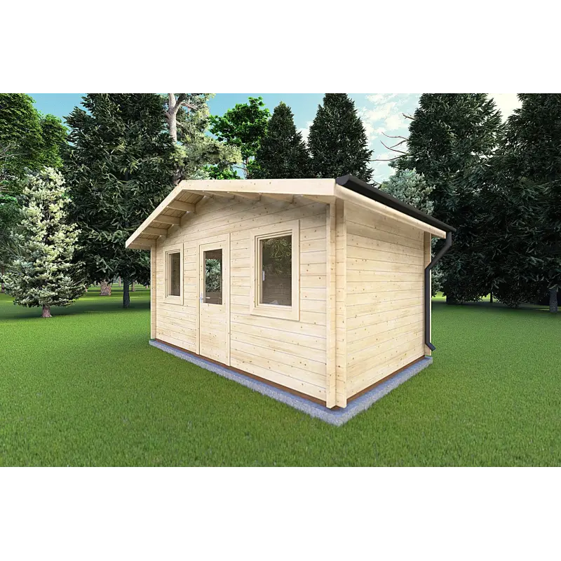 Casetta in legno CHIARA 5x3 44mm, fronte lato destro