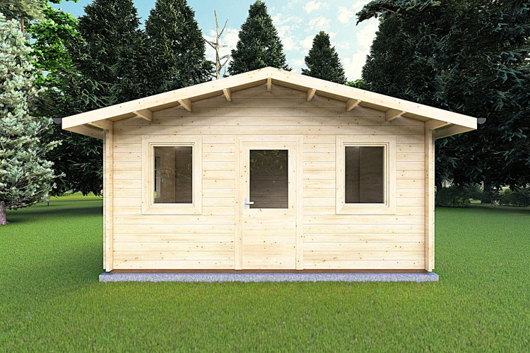 Casetta in legno CHIARA 5x3 44mm, vista frontale