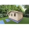 Casetta da giardino CHIARA 5x4 44mm, fronte lato destro